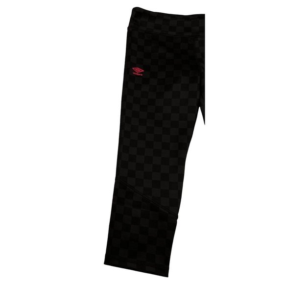 UMBRO Pants Jr. Women's Checkered Straight Leg Yoga Capri Stretch Black Gray XL - Picture 8 of 13